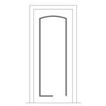 Door with Two Sidelites and Rectangular Transom - Arch Panel