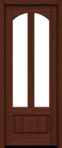 96" Mahogany Lucie 2 Lite SDL Single Door | HVHZ Impact