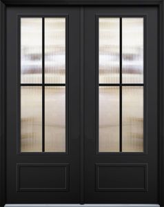 96" 1 Panel 3/4 Lite 4 Lite SDL Smooth Simulated Steel SSD-Series Double Door
