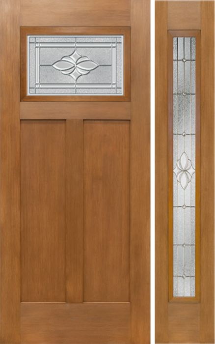 Craftsman Exterior Door 1 3 4 By Escon Door In Door With One Sidelite In Fiberglass And The Texture Is Fir Ff621hm Ff601hm 1 1