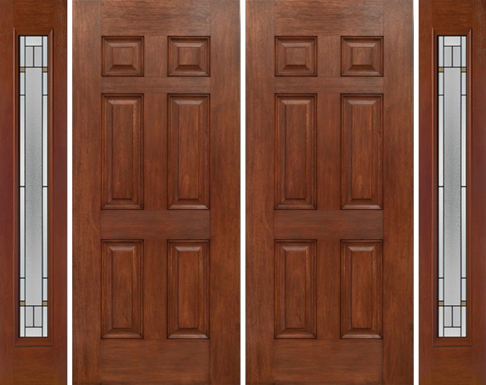 Colonial Exterior Door 1 3 4 By Escon, Wooden Double Entry Doors With Glass