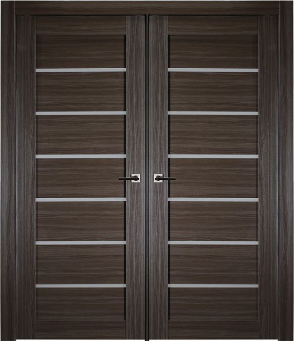 Prefinished Alba Gray Oak Modern Interior Double Door