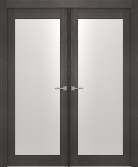 Prefinished Avanti 207 Black Apricot Modern Interior Double Door