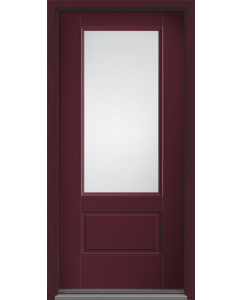 80 Low-E 3/4 Lite 1 Panel Smooth Fiberglass Single Door , WBD Impact