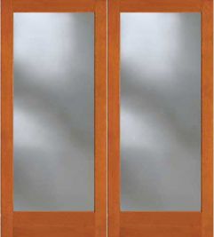 Full Lite Exterior Fir Double Door, 7001