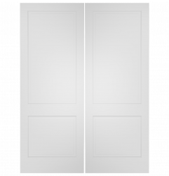 2020 Wood 2 Panel  Ovolo Double Interior Door