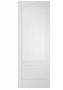 202AC Wood 2 Panel Transitional Arch Top Panel Single Interior Door