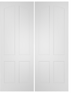 2040C Wood Arch Top Panel 4 Panel  Ovolo Double Interior Door