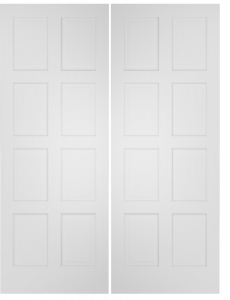 2080 Wood 7+ Panel  Ovolo Double Interior Door