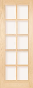 3100 Wood 10 Lite  Transitional Ovolo Single Interior Door