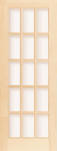 3150 Wood 15 Lite  Transitional Ovolo Single Interior Door