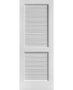 6-8 Louver/Louver Primed Interior Single Slab Door