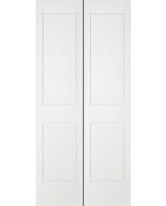 80" Primed 2 Raised Panel Ovolo Bifold 2 Door, 1-3/8 Thick, PRIOV22BF