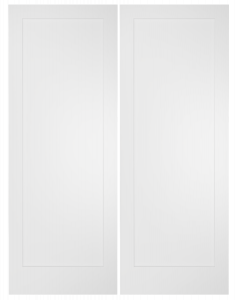 7910 Wood 1 Panel  Contemporary Modern Shaker Double Interior Door