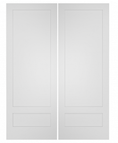 7923 Wood 2 Panel  Transitional Shaker Double Interior Door