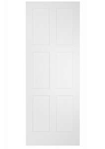 796R Wood 6 Panel  Transitional Shaker Single Interior Door