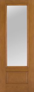 Oak Fiberglass Impact French Door 8ft 3/4 Lite Clear