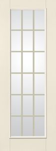 Smooth Fiberglass Impact French Door 8ft Full Lite With Stile GBG Flat White