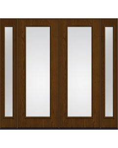 96 Low-E Full Lite Oak Fiberglass Double Door,Sidelites , WBD Impact