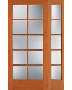 6-8 Tall10-Lite Exterior Fir Door, Sidelite, 1510