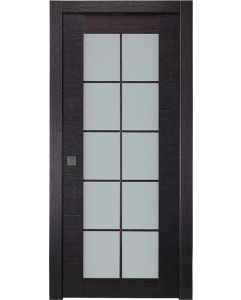 Prefinished Avanti 10 Lite Vetro Black Apricot Modern Interior Single Pocket Door