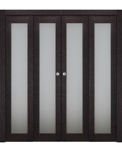 Prefinished Avanti 207 Vetro Black Apricot Modern Interior Bi-Fold 4 Door