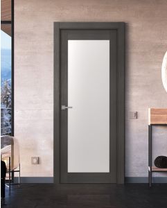 Prefinished Avanti 207 Vetro Black Apricot Modern Interior Single Door