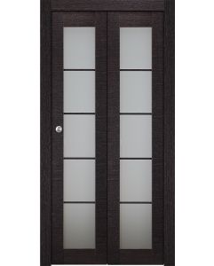 Prefinished Avanti 5 Lite Vetro Black Apricot Modern Interior Bi-Fold 2 Door