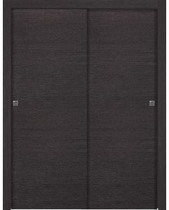 Prefinished Avanti Flat Black Apricot Modern Interior Bypass Door