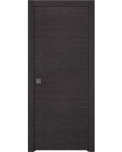 Prefinished Avanti Flat Black Apricot Modern Interior Single Pocket Door