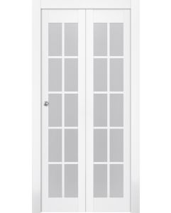 Prefinished Palladio 10 Lite Vetro Bianco Noble Modern Interior Bi-Fold 2 Door