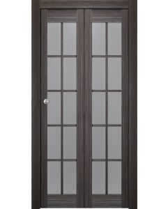 Prefinished Palladio 10 Lite Vetro Gray Oak Modern Interior Bi-Fold 2 Door