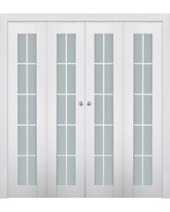 Prefinished Smart Pro 10 Lite Vetro Polar White Modern Interior Bi-Fold 4 Door