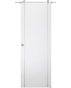 Prefinished Smart Pro 2U Polar White Modern Interior Barn Door