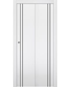 Prefinished Smart Pro 2V Black Polar White Modern Interior Bi-Fold 2 Door