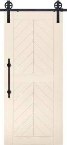 2 Panel Chevron MDF Single Barn Door- Design on 2 Side