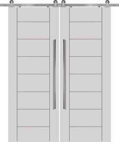 Brentwood MDF Double Barn Door- Design on 2 Side