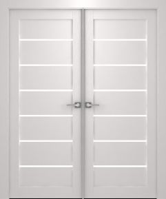 Prefinished Elva Noble White Modern Interior Double Door