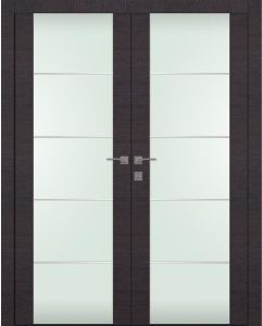 Prefinished Avanti 202 4H Vetro Black Apricot Modern Interior Double Door