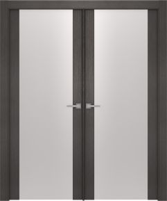 Prefinished Avanti 202 Vetro Black Apricot Modern Interior Double Door