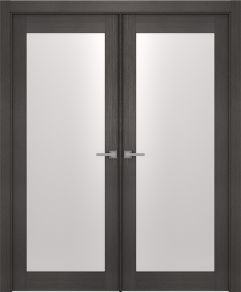 Prefinished Avanti 207 Vetro Black Apricot Modern Interior Double Door