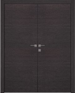 Prefinished Avanti Flat Black Apricot Modern Interior Double Door