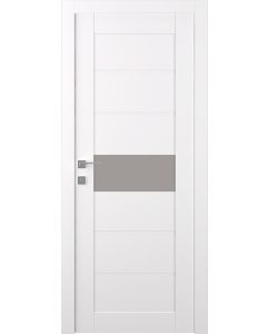 Prefinished Edna Vetro Snow White Modern Interior Single Door