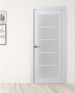 Prefinished Palladio 5 Lite Vetro Bianco Noble Modern Interior Single Door