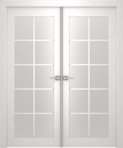 Prefinished Smart Pro 10 Lite Vetro Polar White Modern Interior Double Door