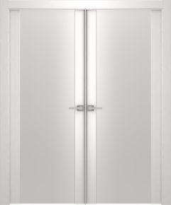Prefinished Smart Pro H3G Vetro Polar White Modern Interior Double Door