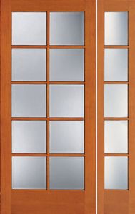 10-Lite Exterior Fir Door, Sidelite, 1510