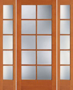 10-Lite Exterior Fir Door, Sidelites, 1510