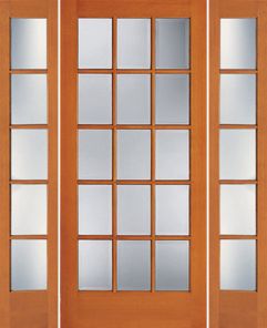 15-Lite Exterior Fir Door, Sidelites, 1515