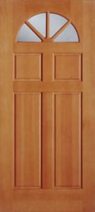 Fan Lite 4 Panel Exterior Fir Single Door, 2020